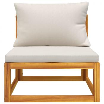 3-tlg. Garten-Lounge-Set mit Kissen Massivholz Akazie