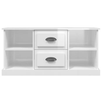 ARDEBO.de - TV-Schrank Hochglanz-Weiß 99,5x35,5x48 cm Holzwerkstoff
