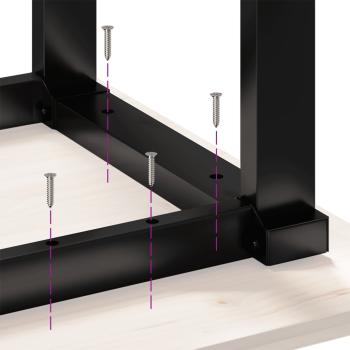 Couchtischbeine O-Gestell 70x30x43 cm Gusseisen