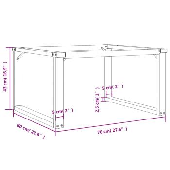 Couchtischbeine O-Gestell 70x60x43 cm Gusseisen