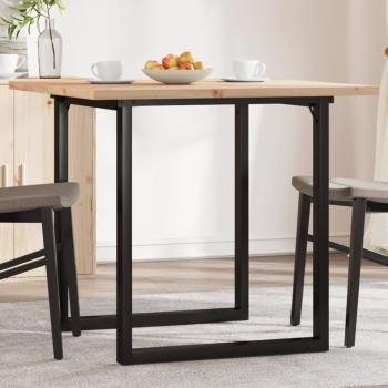 ARDEBO.de - Esstisch O-Gestell 90x90x75,5 Massivholz Kiefer und Gusseisen