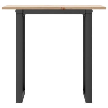 Esstisch O-Gestell 80x50x75 cm Massivholz Kiefer und Gusseisen