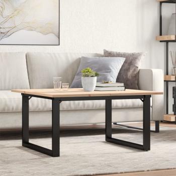 ARDEBO.de - Couchtisch O-Gestell 80x80x45cm Massivholz Kiefer und Gusseisen