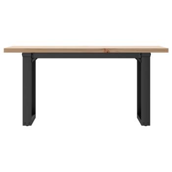 Couchtisch O-Gestell 90x40x45,5cm Massivholz Kiefer & Gusseisen