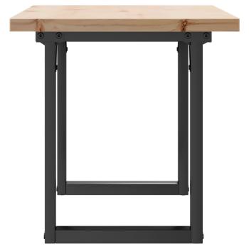 Couchtisch O-Gestell 90x40x45,5cm Massivholz Kiefer & Gusseisen