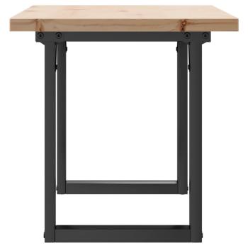Couchtisch O-Gestell 100x50x45,5 cm Massivholz Kiefer Gusseisen