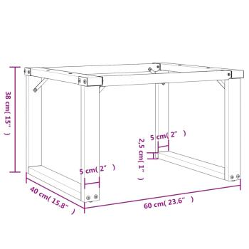 Couchtischbeine O-Gestell 60x40x38 cm Gusseisen