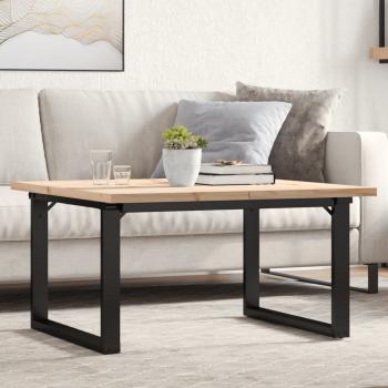ARDEBO.de - Couchtisch O-Gestell 80x80x45,5cm Massivholz Kiefer & Gusseisen