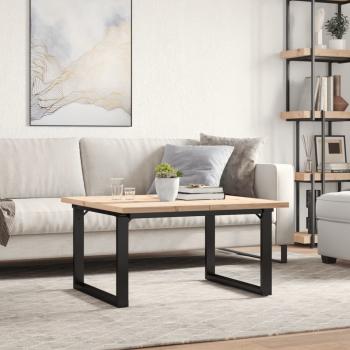 Couchtisch O-Gestell 80x80x45,5cm Massivholz Kiefer & Gusseisen