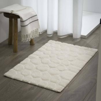 ARDEBO.de - Sealskin Badematte Pebbles Baumwolle 60x90 cm Elfenbeinfarben
