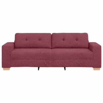 Weinrot Polyester, Holz Mittel Platz für viele 3-Sitzer Sofa