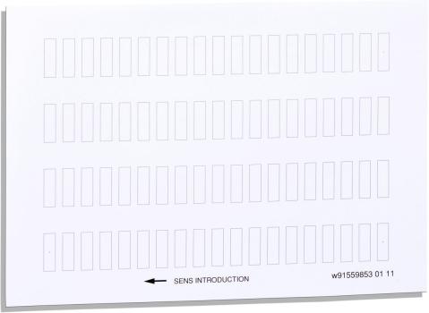 ARDEBO.de Schneider Electric ZBY4100 Bogen mit 76 abziehbaren Schildern 8x27mm, für Schildträger 30x40mm