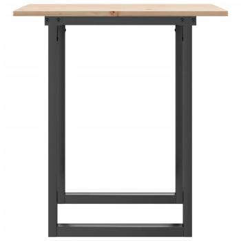 Esstisch O-Gestell 60x60x75 cm Massivholz Kiefer und Gusseisen