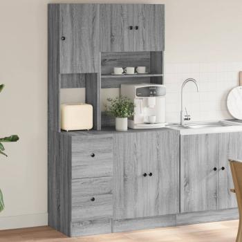 ARDEBO.de - Küchenschrank Grau Sonoma 95x50x180 cm Holzwerkstoff