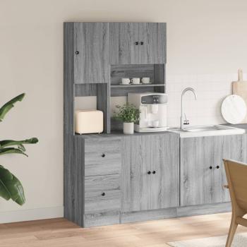 Küchenschrank Grau Sonoma 95x50x180 cm Holzwerkstoff