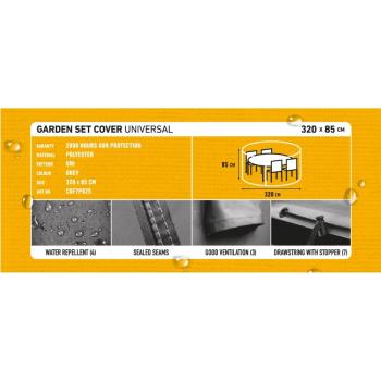 Madison Gartenmöbel-Abdeckung Rund 320 cm Grau