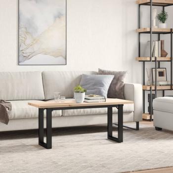 Couchtisch O-Gestell 110x40x45,5 cm Massivholz Kiefer Gusseisen
