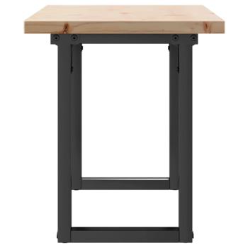 Couchtisch O-Gestell 110x40x45,5 cm Massivholz Kiefer Gusseisen