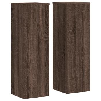 Pflanzenständer 2 Stk. Eichen-Optik 25x25x80 cm Holzwerkstoff