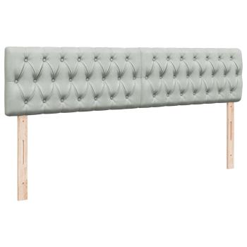 Ottoman-Bett mit Matratze Hellgrau 160x200 cm Samt