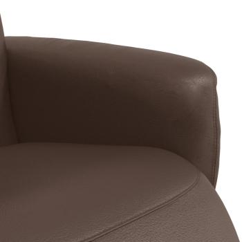 Relaxsessel mit Fußteil Braun Kunstleder