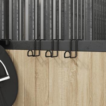 ARDEBO.de - Trensenhalter 3 Stk. Schwarz Stahl