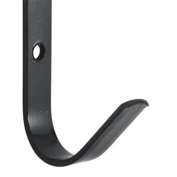Wandhaken J-Form 12 Stk. Schwarz Stahl