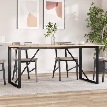 ARDEBO.de - Esstisch O-Gestell 180x90x75 cm Massivholz Kiefer und Gusseisen