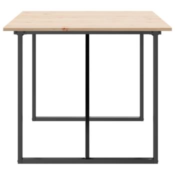 Esstisch O-Gestell 180x90x75 cm Massivholz Kiefer und Gusseisen