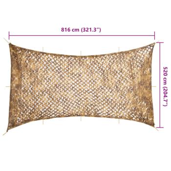 Tarnnetz mit Aufbewahrungstasche 816x520 cm Sandfarbe