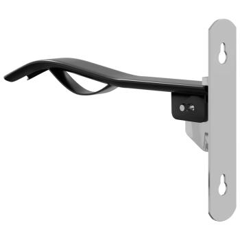 Sattelhalter mit Trensenhaken Einarmig Klappbar Schwarz Eisen