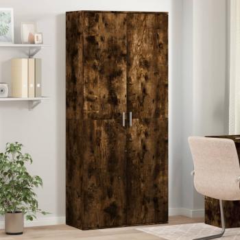 ARDEBO.de - Highboard Räuchereiche 80x35x180 cm Holzwerkstoff