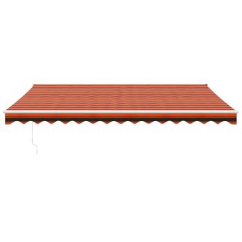 Elektrische Markise mit Kurbel Orange und Braun 4x3 m
