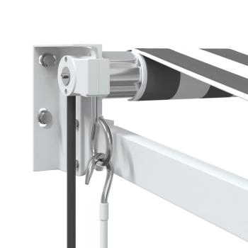 ARDEBO.de - Markise Einziehbar Anthrazit und Weiß 4x3 m Stoff und Aluminium