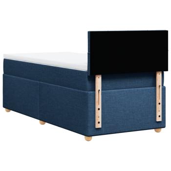 ARDEBO.de - Boxspringbett mit Matratze Blau 80x200 cm Stoff