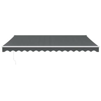 Elektrische Markise mit Kurbel Anthrazit 4x3 m