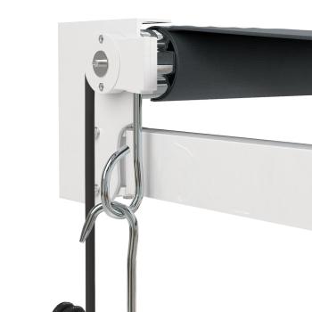 Elektrische Markise mit Kurbel Anthrazit 4x3 m