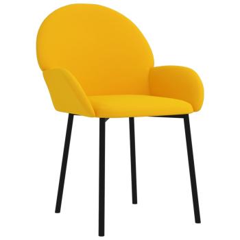 Esszimmerstühle 2 Stk. Gelb Samt