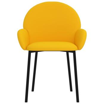 Esszimmerstühle 2 Stk. Gelb Samt