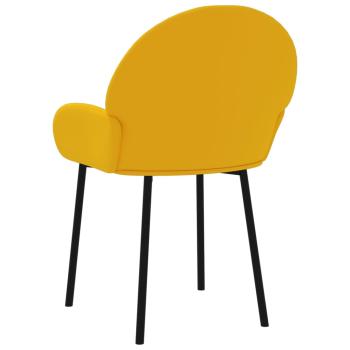 Esszimmerstühle 2 Stk. Gelb Samt