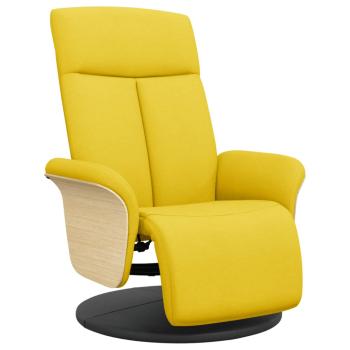 Relaxsessel mit Fußteil Hellgelb Stoff