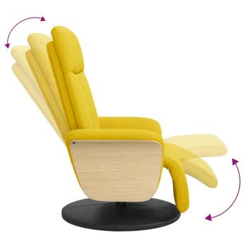 Relaxsessel mit Fußteil Hellgelb Stoff