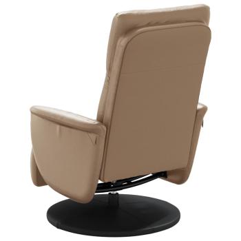 Relaxsessel mit Fußteil Cappuccino-Braun Kunstleder