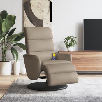 ARDEBO.de - Massagesessel mit Fußteil Cappuccino-Braun Kunstleder
