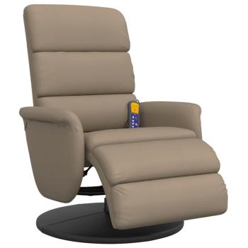 Massagesessel mit Fußteil Cappuccino-Braun Kunstleder