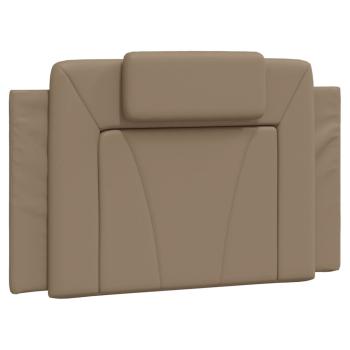 Bettgestell mit Kopfteil Cappuccino-Braun 90x190 cm Kunstleder