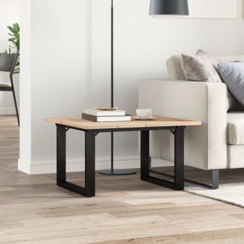 Couchtisch O-Gestell 60x60x40cm Massivholz Kiefer und Gusseisen