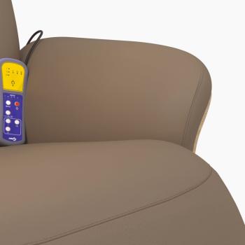 Massagesessel mit Fußteil Cappuccino-Braun Kunstleder