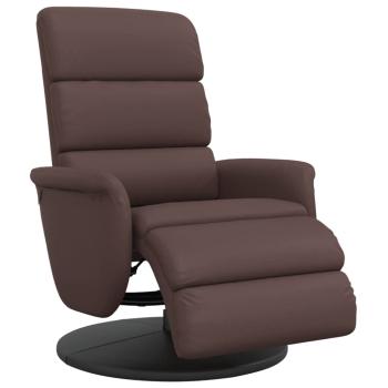 Relaxsessel mit Fußteil Braun Kunstleder