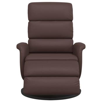 Relaxsessel mit Fußteil Braun Kunstleder
